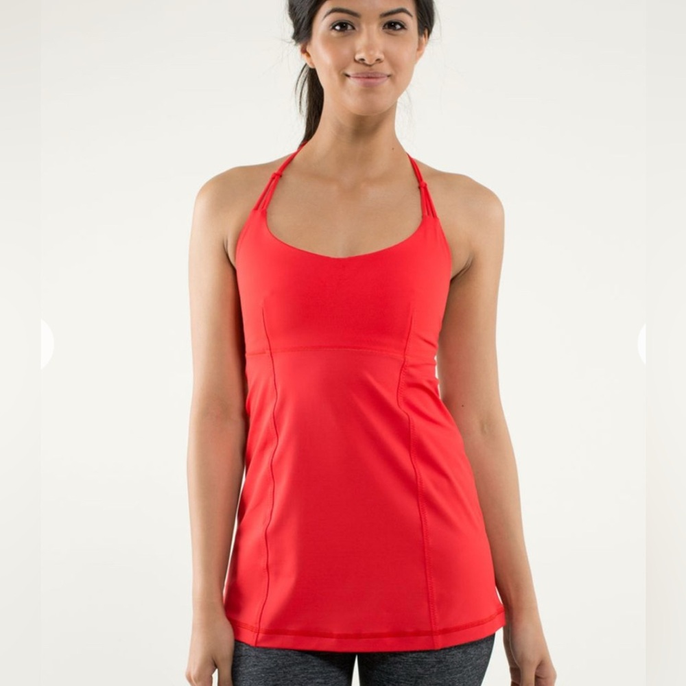 lululemon athletica Red Strappy Athletic Tank